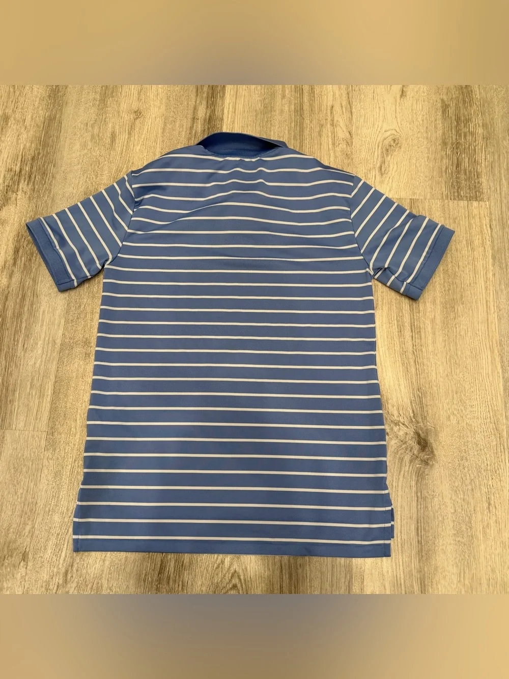 Polo Ralph Lauren Performance Blue Striped Polo Shirt Youth Medium 10-12